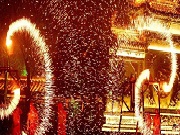 Molten iron fireworks show greets Chinese New Year