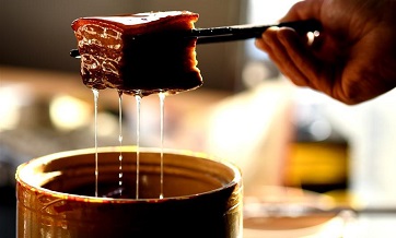 Shuizhagou preserved meat displayed in north China's Hebei