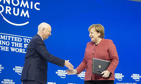 Merkel vows to safeguard multilateralism at WEF meeting