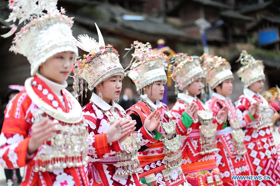 Miao people celebrate Spring Festival with lusheng performance in Guizhou