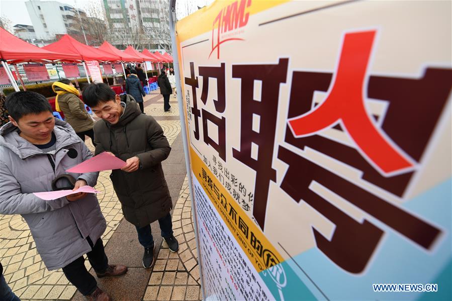Job fairs held in China's multiple cities after Spring Festival