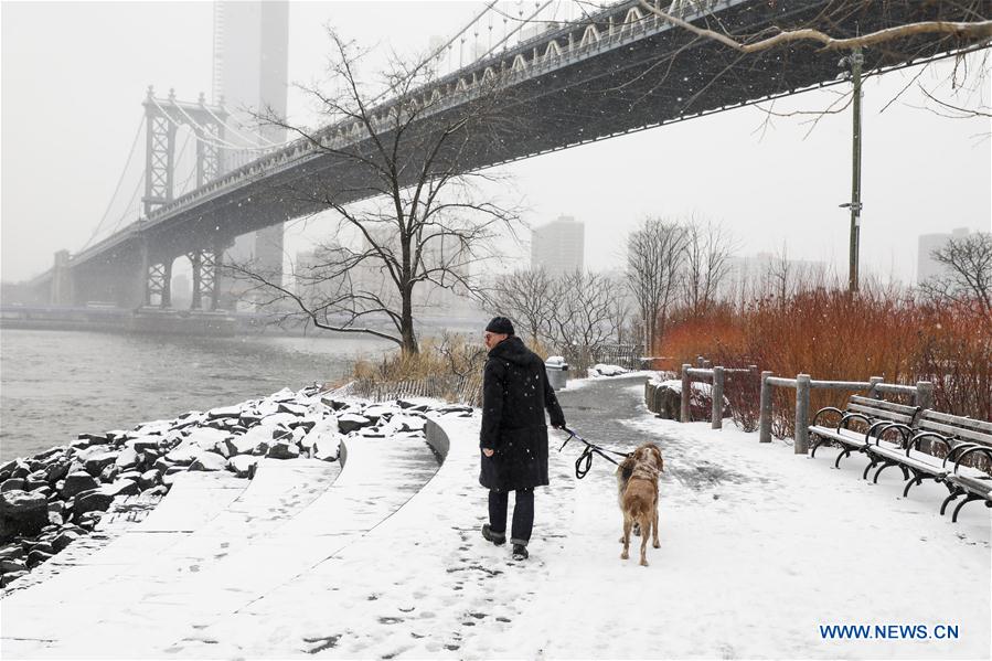 Snow hits New York