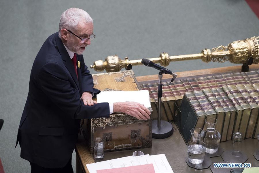 May attends PM's Questions in House of Commons in London