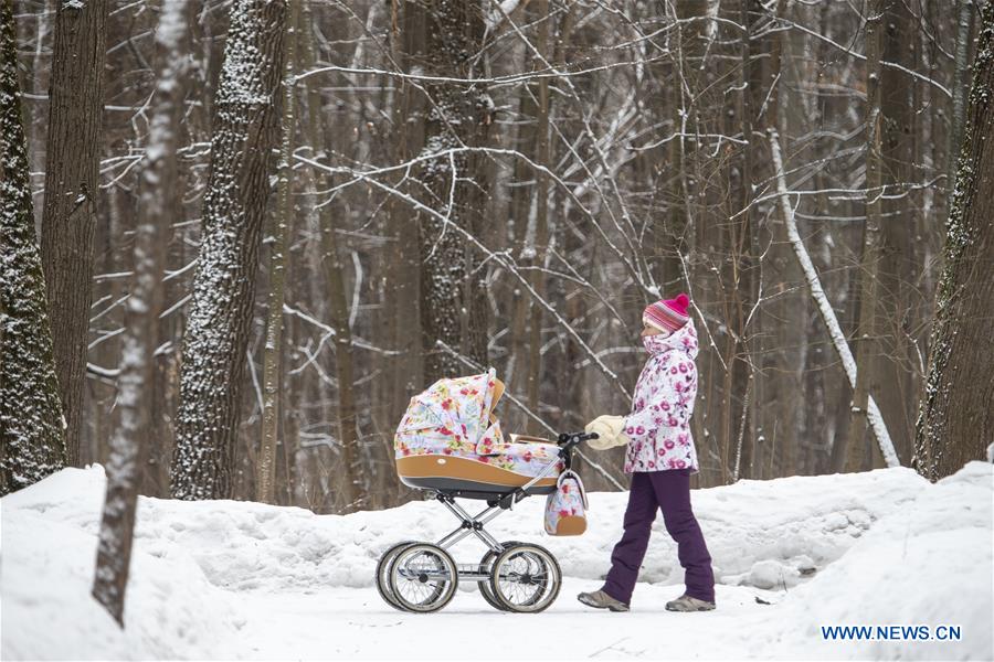 Snow scenery in Moscow