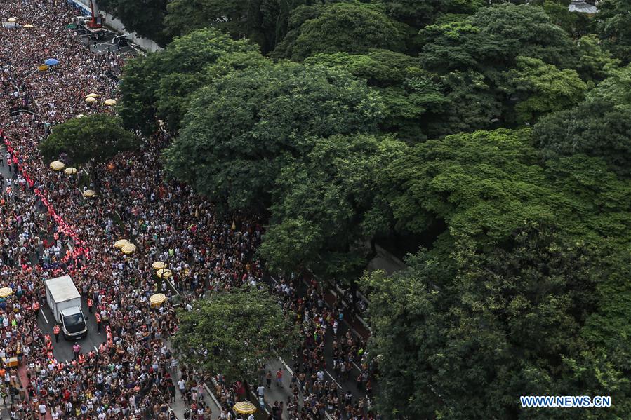 2019 carnival season kicks off in Sao Paulo, Brazil