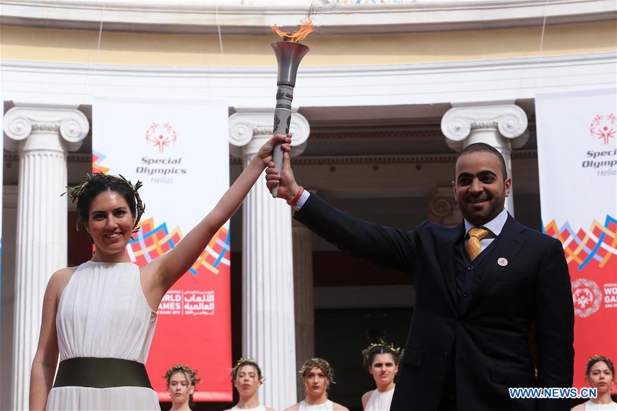 Flame for Abu Dhabi 2019 Special Olympics World Games lit in Athens