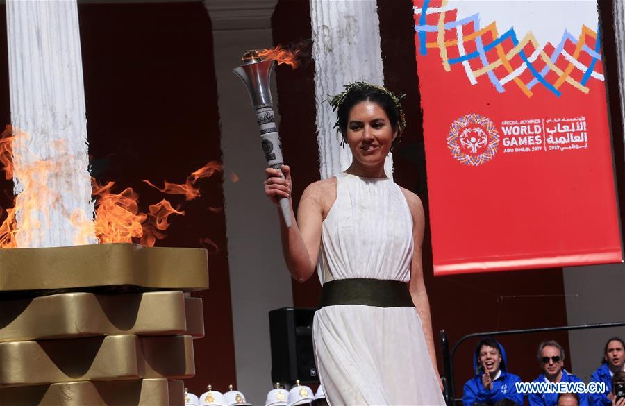 Flame for Abu Dhabi 2019 Special Olympics World Games lit in Athens