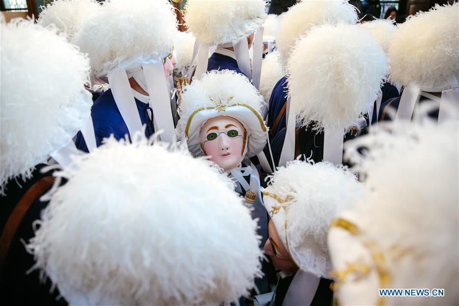 Binche's 3-day carnival concludes in Belgium