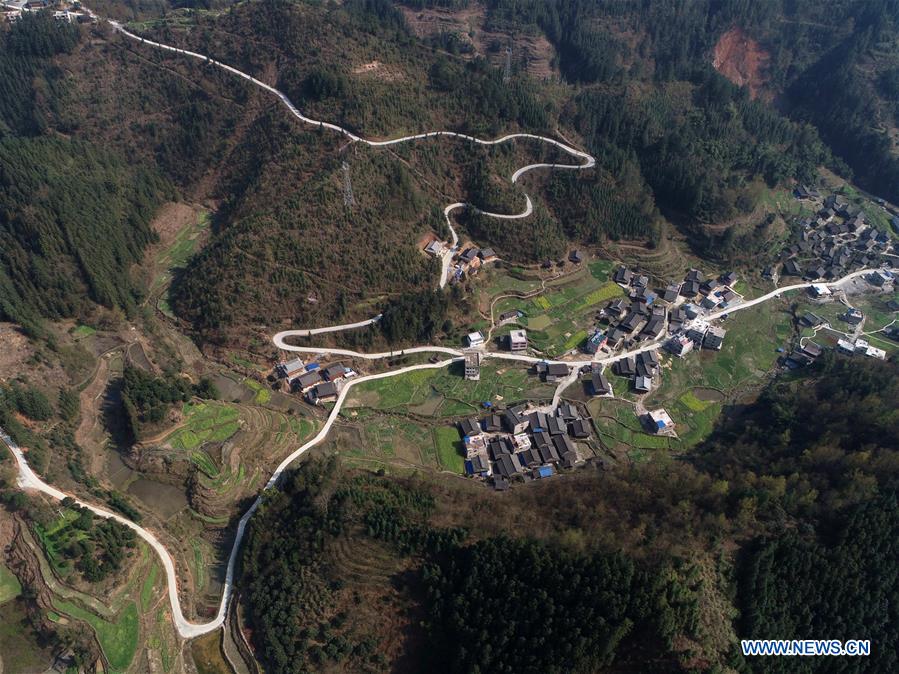 Concrete road project benefits rural people in SW China's Guizhou
