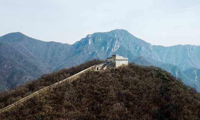 Aerial view of Jiuyanlou Great Wall in Yanqing District of Beijing