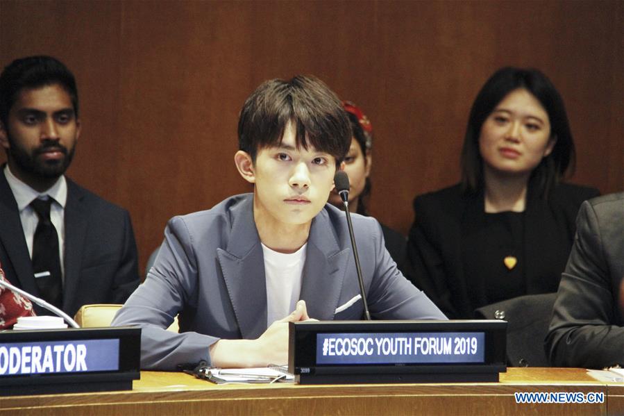 Chinese teen idol spotlights health promotion among young people at UN forum