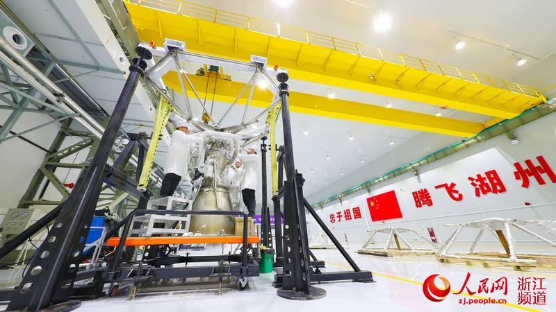 Chinese private carrier rocket engine TQ-12 assembled