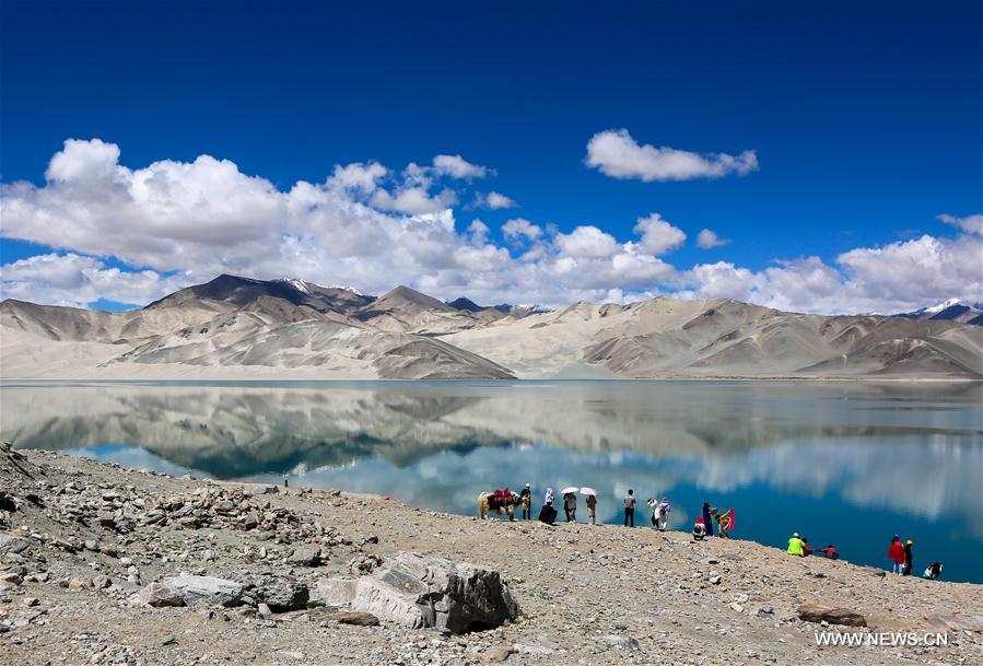 Scenery of Baisha Lake in Akto County, China's Xinjiang