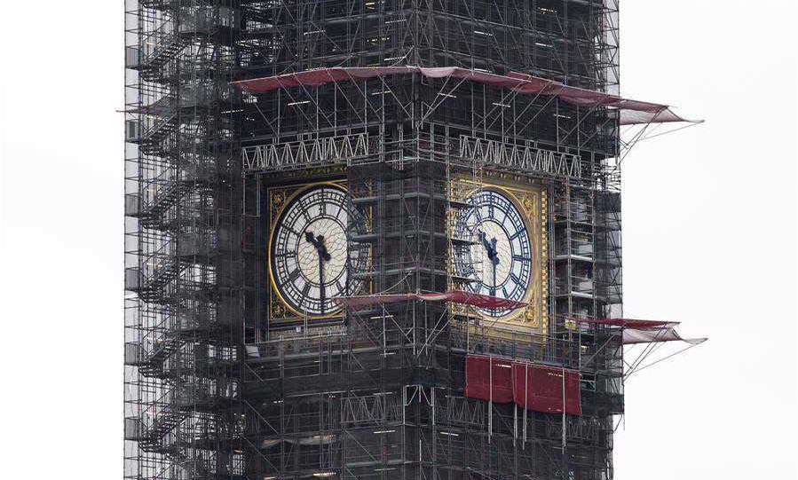 London's landmark "Big Ben" marks 160 years with silence as restoration work continues