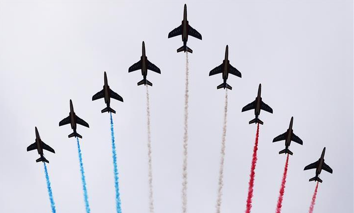 Annual Bastille Day military parade held in Paris, France