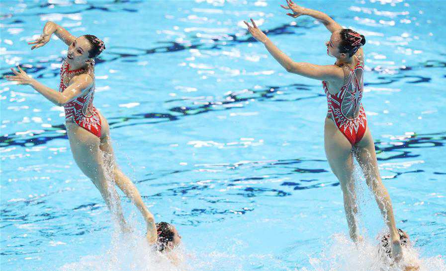 Women's team technical final of artistic swimming at FINA World Championships