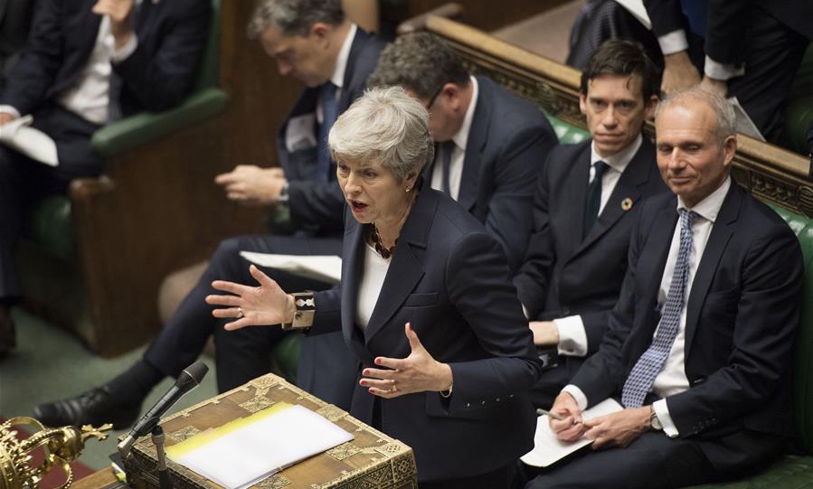 Theresa May attends Prime Minister's Questions at House of Commons in London