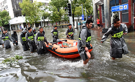 China battles powerful Typhoon Lekima