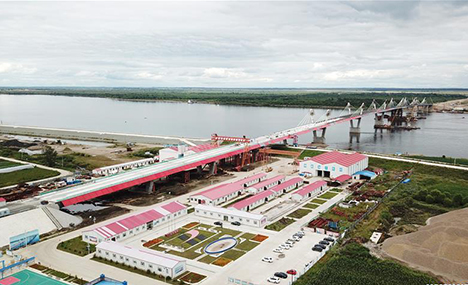 First highway bridge connecting China and Russia under construction