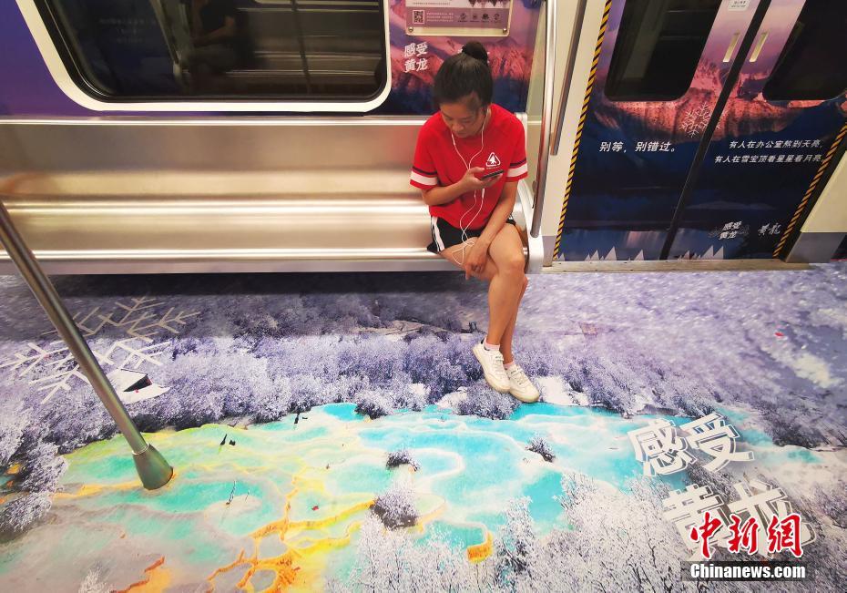 Sichuan moves beautiful scenery into subway train