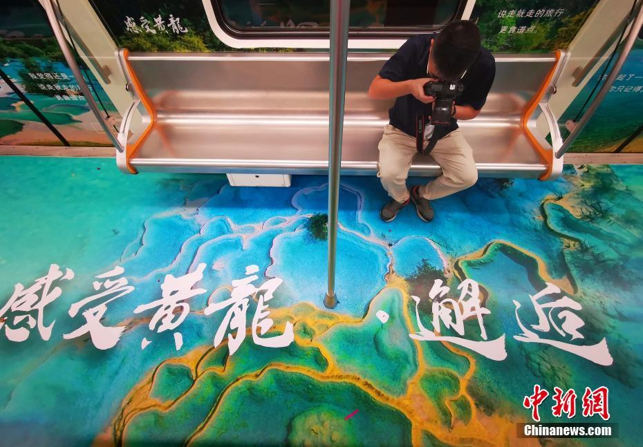 Sichuan moves beautiful scenery into subway train