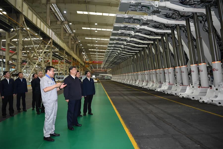 Xi inspects manufacturing enterprise, Yellow River ecological protection in central China