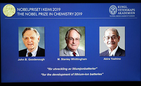 3 scientists share 2019 Nobel Prize in chemistry