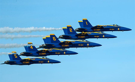 U.S. Navy aerobatics team ushers in 3-day air show