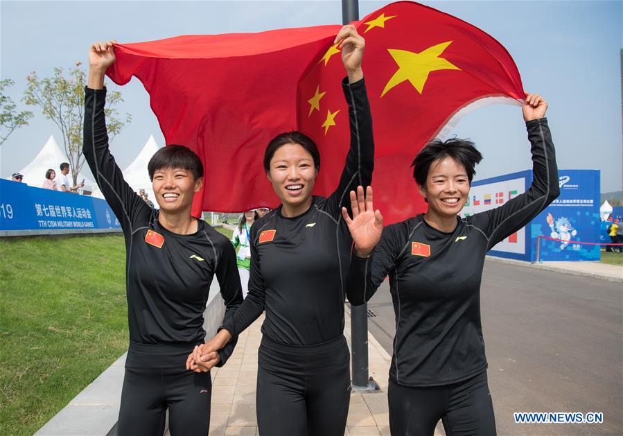 Highlights of women's obstacle relay of pentathlon at Military World Games