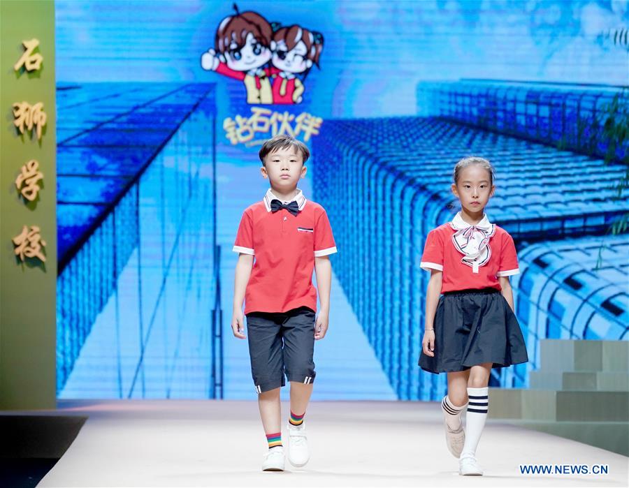 School uniforms presented during China Fashion Week in Beijing