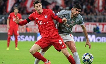 Bayern crave out 2-0 win over Olympiacos in UEFA Champions League