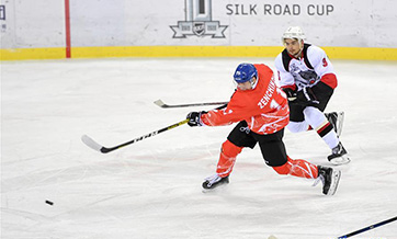 22nd round match at Silk Road Supreme Hockey League: Tsen Tou vs. HC Tambov