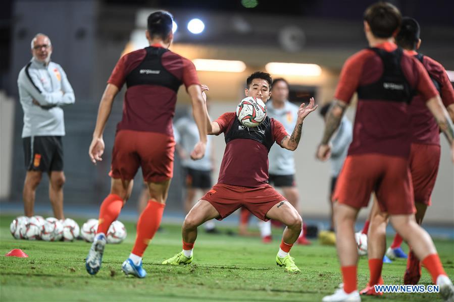 Team China attends training session ahead of group A match of FIFA World Cup Qatar 2022