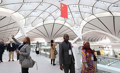 Ambassadors tour new Beijing Daxing Airport