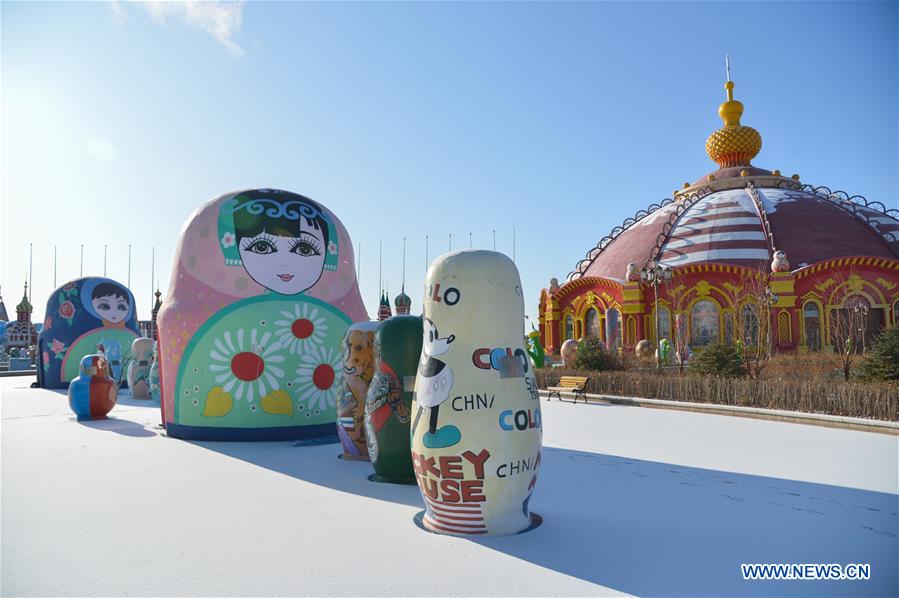 View of matryoshka scenic spot in China's Inner Mongolia