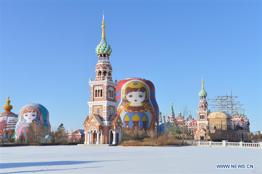 View of matryoshka scenic spot in China's Inner Mongolia