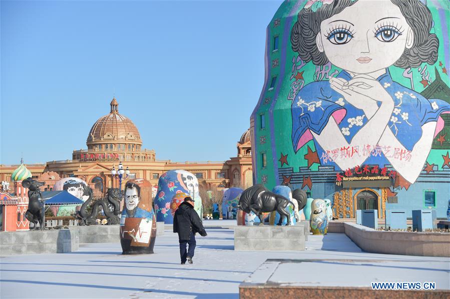 View of matryoshka scenic spot in China's Inner Mongolia