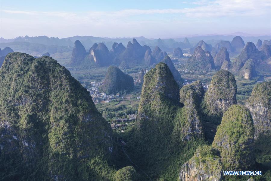 Scenery of Yangshuo County in China's Guangxi