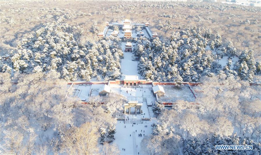Snow scenery at Beiling park in Shenyang