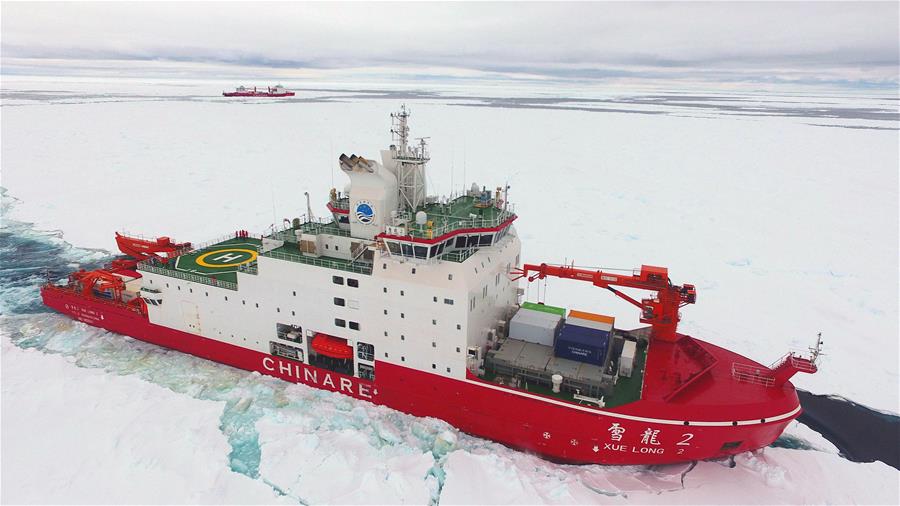 China's polar icebreaker Xuelong 2 arrives in Antarctica's Prydz Bay