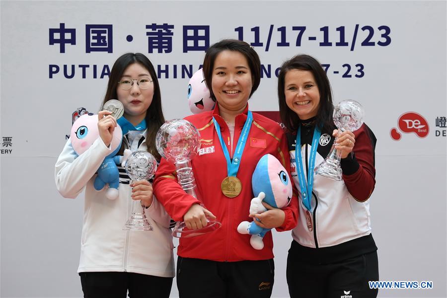 Zhang Jingjing wins women's 25m pistol gold at ISSF World Cup Final