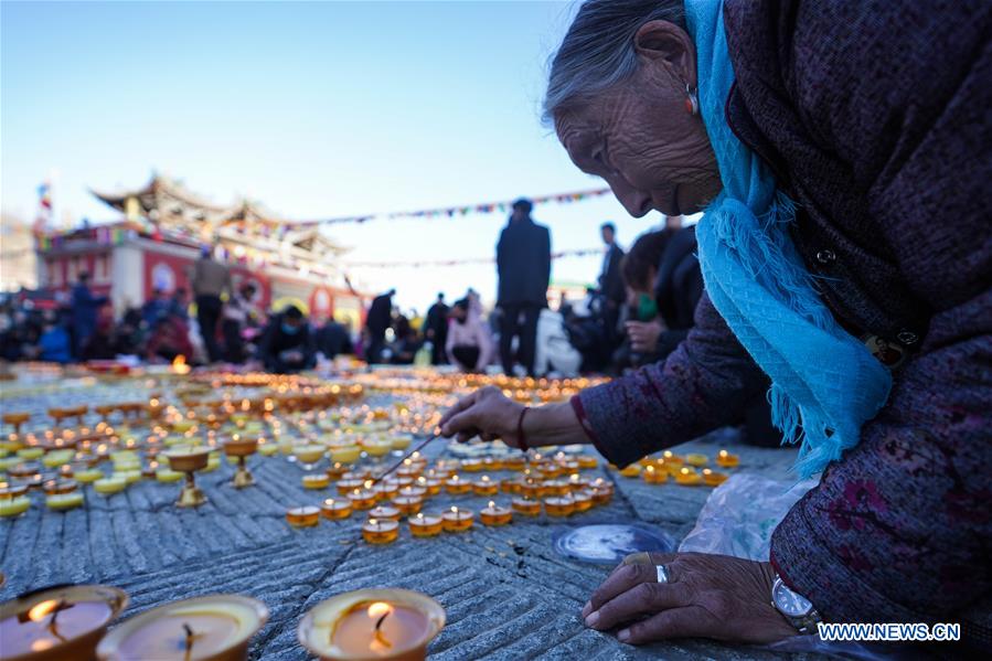 Butter Lamp Festival celebrated in China's Qinghai