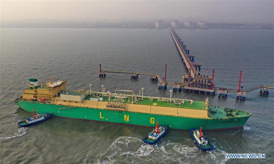 In pics: LNG wharf at Caofeidian port in Tangshan
