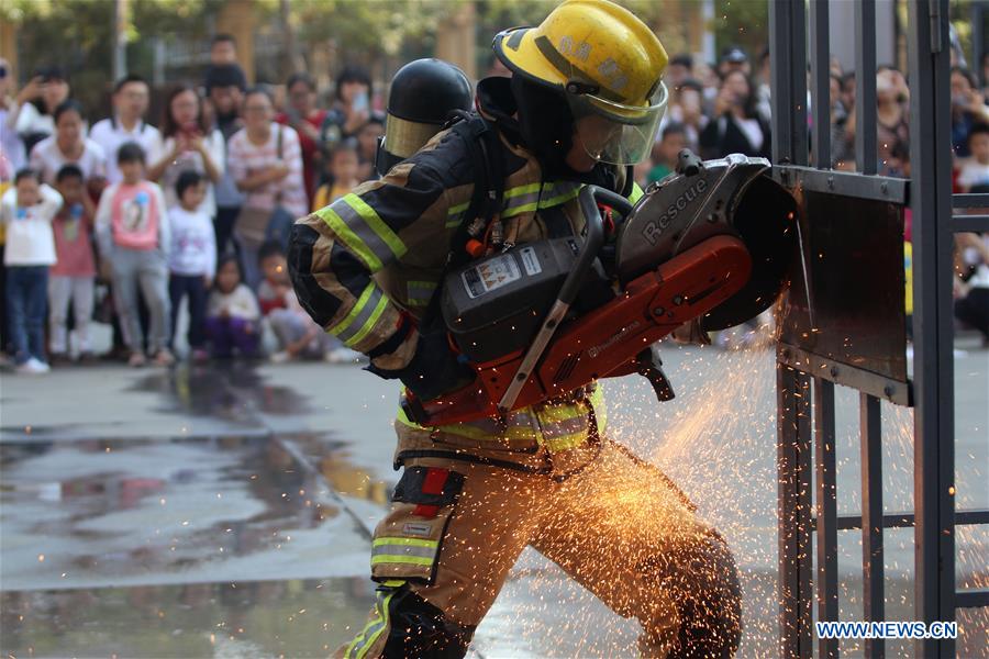 Fire safety education event held in Xiamen, SE China's Fujian