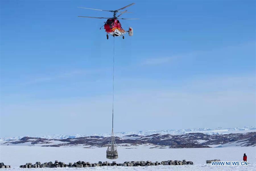 China's polar icebreaker Xuelong 2 breaks ice in waters in Antarctica