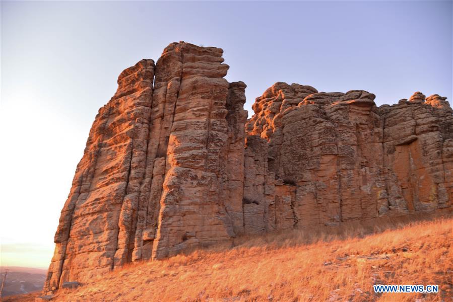 Scenery of Hexigten stone forest in China's Inner Mongolia