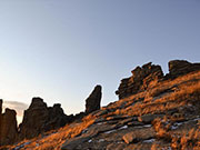 Scenery of Hexigten stone forest in China's Inner Mongolia