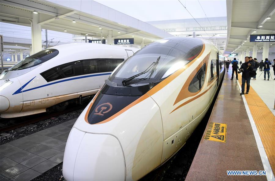 High-speed railway linking Shangqiu and Hefei, Zhengzhou and Fuyang put into operatioin