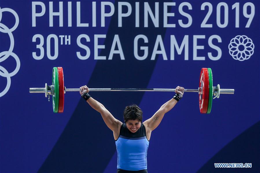 Women's weightlifting 55kg event held at Southeast Asian Games 2019