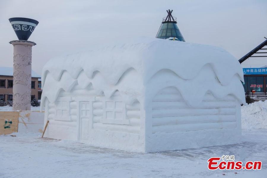 Hotel made of ice and snow in NE China's Heilongjiang